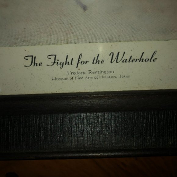 The Fight For The Waterhole Fredrick Remington Framed Lithograph - Picture 5 of 5